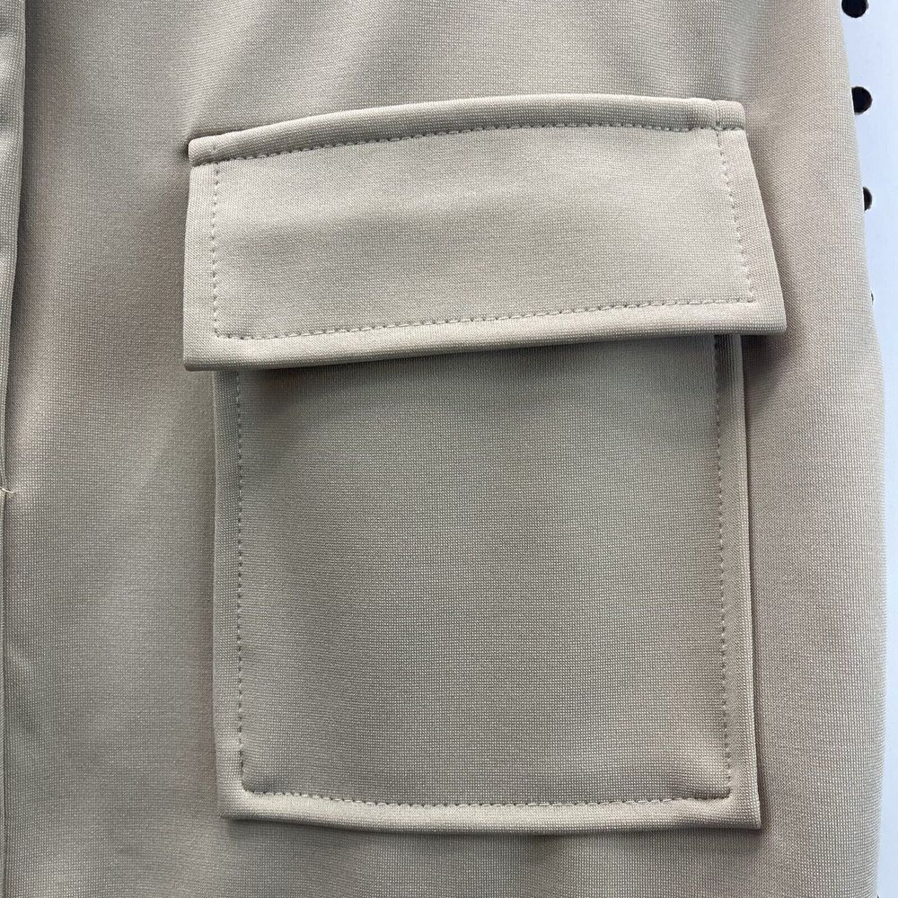 Kirundo Women Pencil‎ Skirt  High Waisted Cargo Midi Front Slit  Office Wear   M - Picture 4 of 6